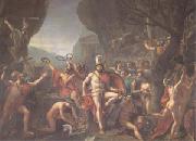 Jacques-Louis  David Leonidas at Thermopylae (mk05) oil on canvas